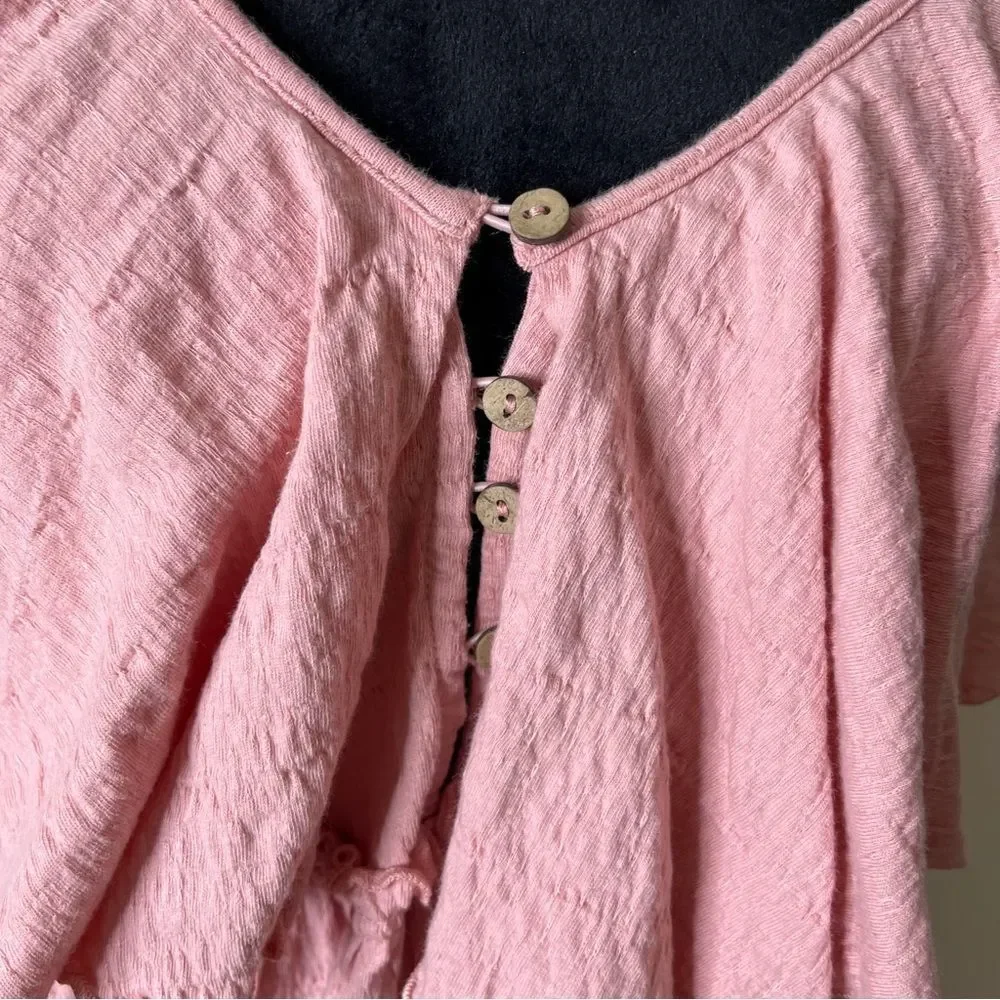 Free‎ People FP Beach Erika mini dress pink sleeveless Racerback size small